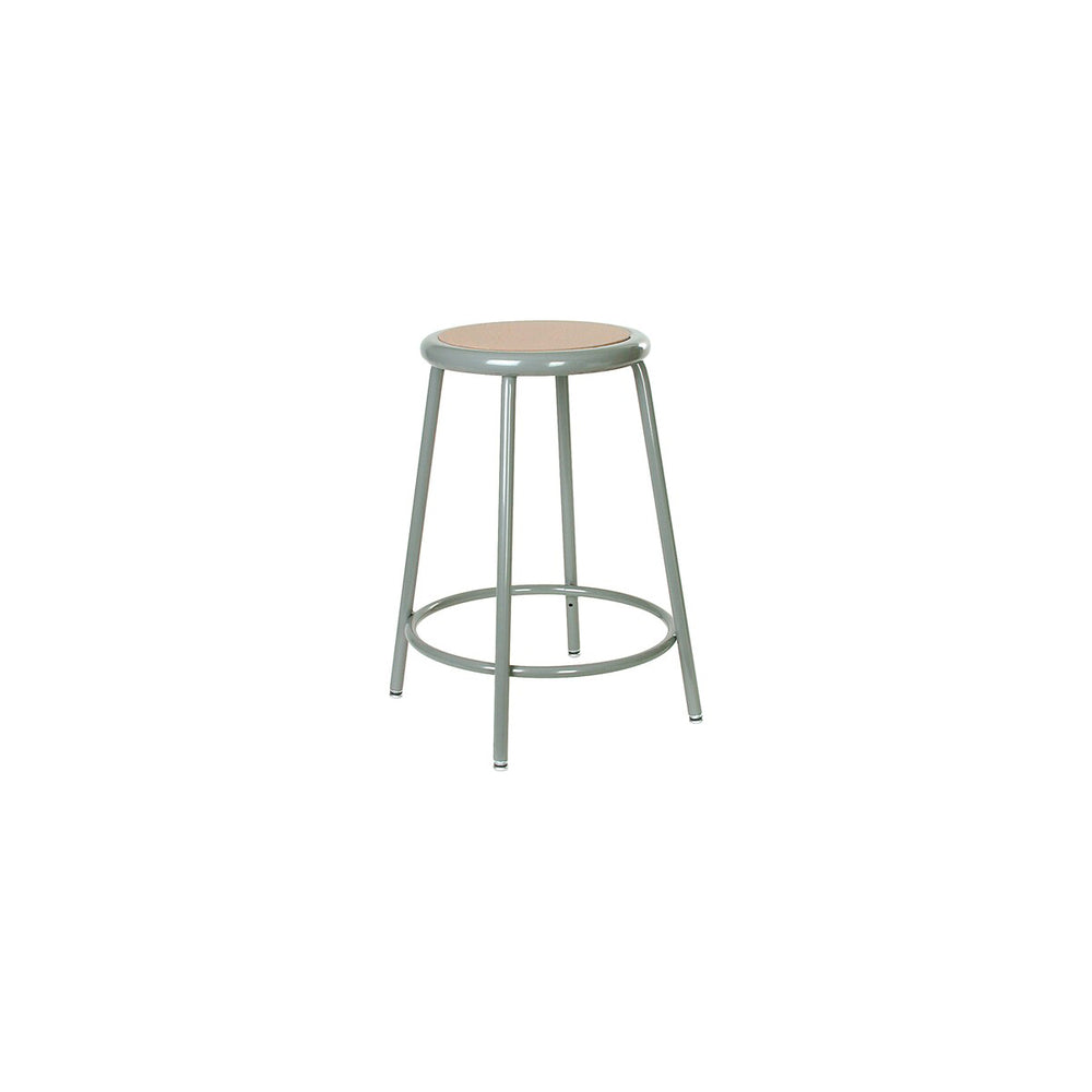 Tabouret fixe Mur-Van série 500 - Assise en masonite/acier - Gris
