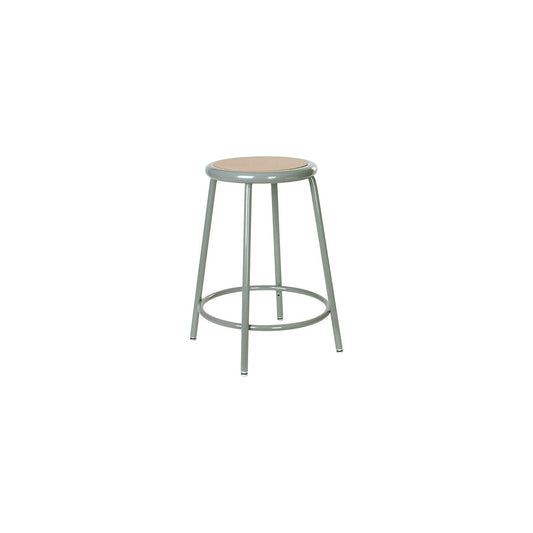 Mur-Van 500 Series Stationary Stool - Masonite/Steel Seat - Grey