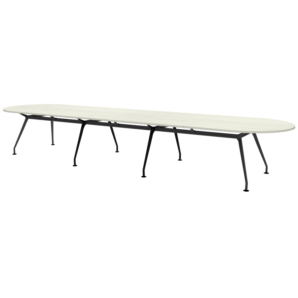Heartwood HDL Innovations Upscale 14 Person Racetrack Boardoom Table - Winter Wood Black