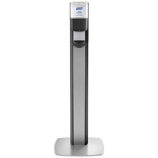 Purell Messenger ES6 Panel Floor Stand with Dispenser - Silver