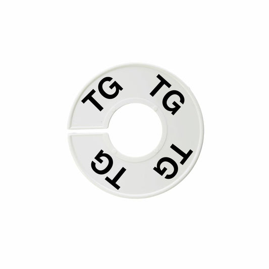 Eddie's Round Size Divider - French TG - White Sizer with Black Print - 100 Pack