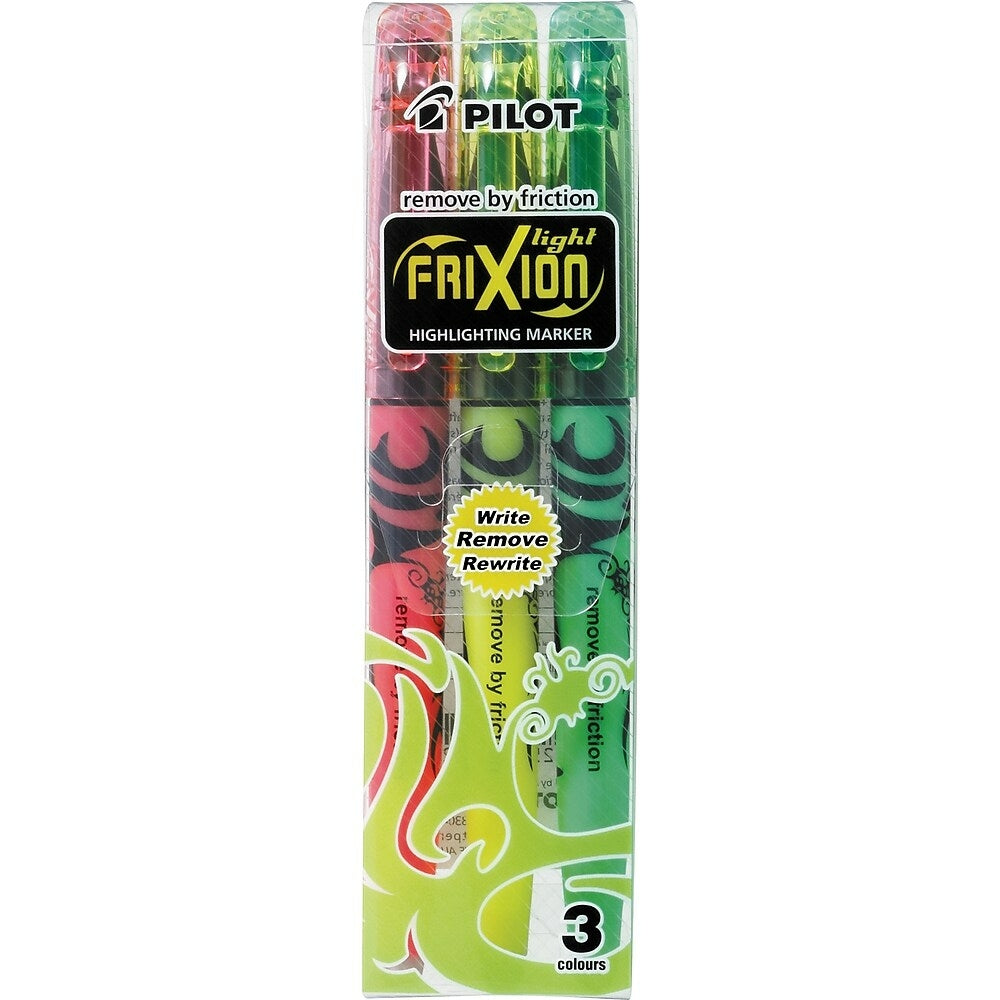 Surligneurs effaçables Pilot Frixion, assortis, lot de 3