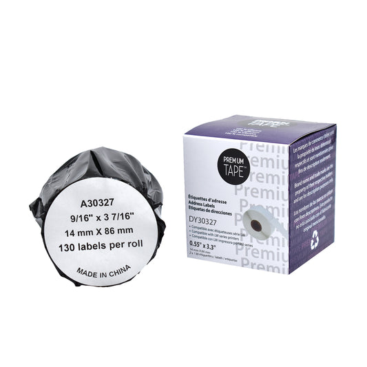 Nutone Premium Tape File Folder Labels - Compatible with Dymo 30327 - 9/16" x 3-7/16" - 260 Labels