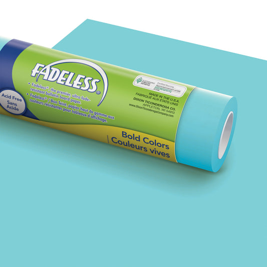 Papier d'art pour tableau d'affichage, bleu clair, 1/21 m x 15,24 m, 1 rouleau