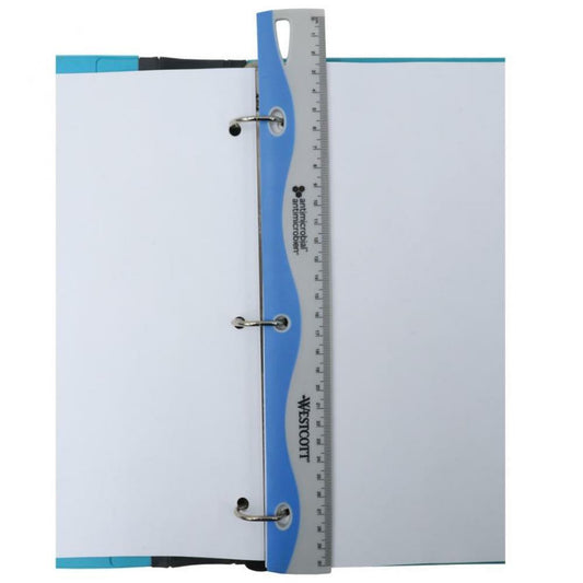 Westcott 30cm Antimicrobial Plastic Wave Ruler