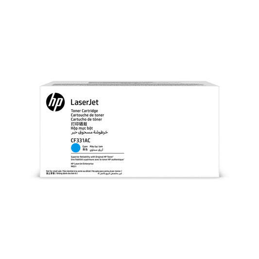 Cartouche de toner cyan HP 654A LaserJet d'origine (CF331A)