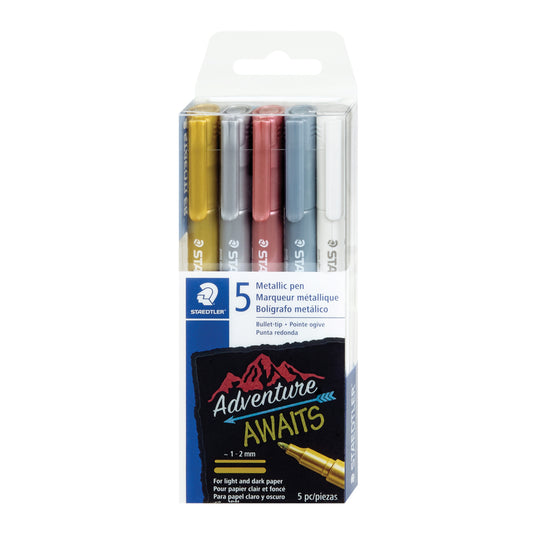 Staedtler Metalic Markers - Assorted Colours - 5 Pack