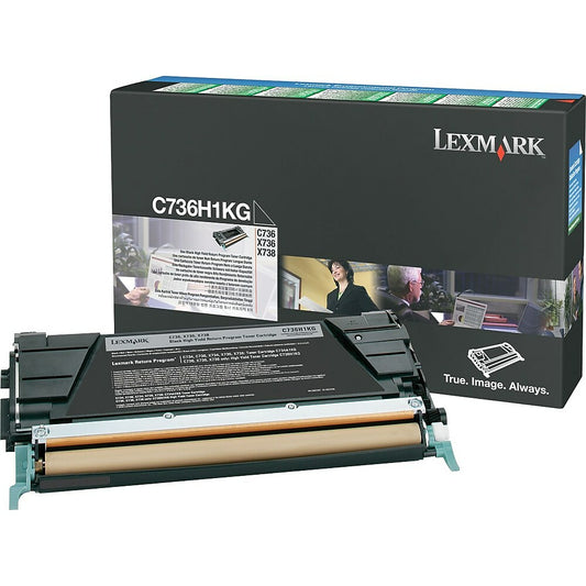 Cartouche de toner noir Lexmark C736H1KG – Haut rendement – ​​Programme de retour (C736H1KG)