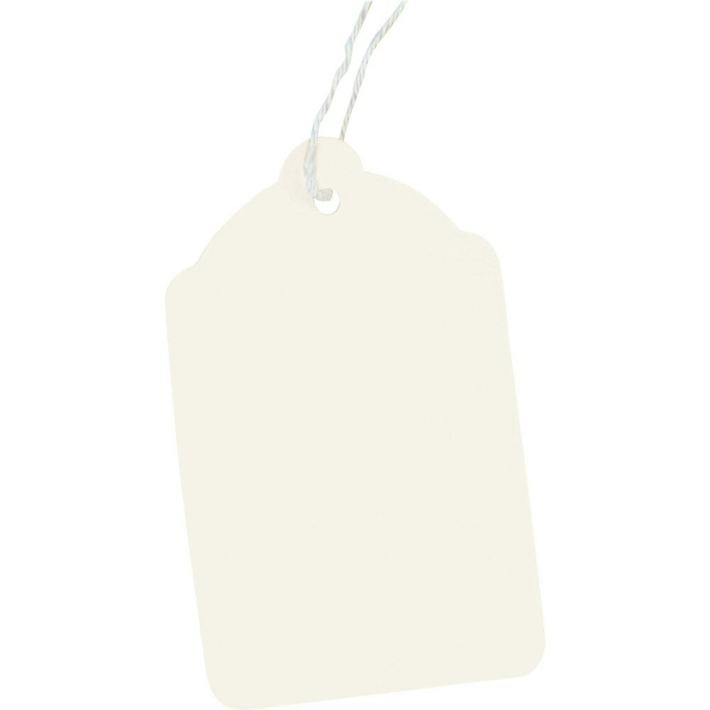 Crownhill Retail Marking / Pricing Tag With String - 2-3/4" x 1-11/16" - White - 1000 Pack