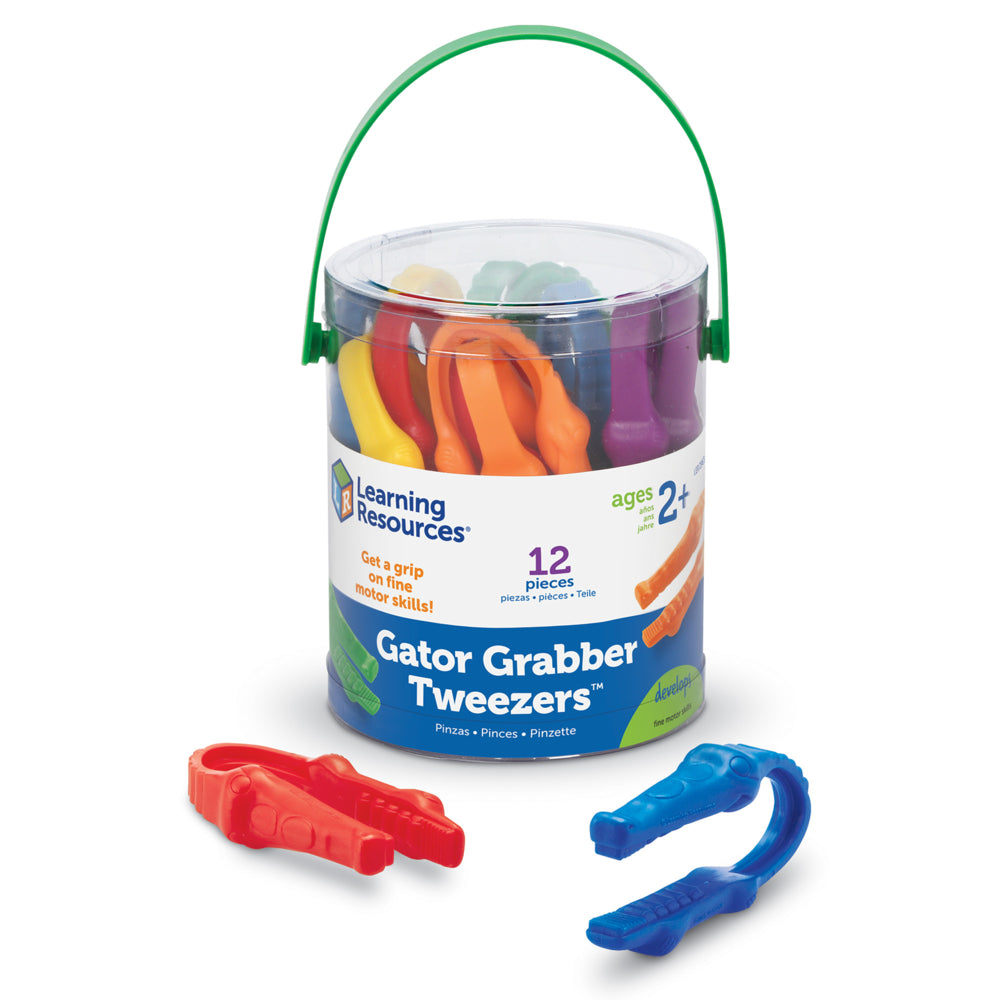 Learning Resources Gator Grabber Tweezers - Set of 12