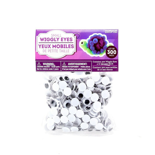 Horizon Group USA Small Wiggly Eyes, 10mm, 300 Pack (63724)