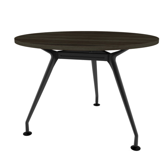 Heartwood HDL Innovations Upscale 5 person Round Meeting Table - Grey Dusk Black