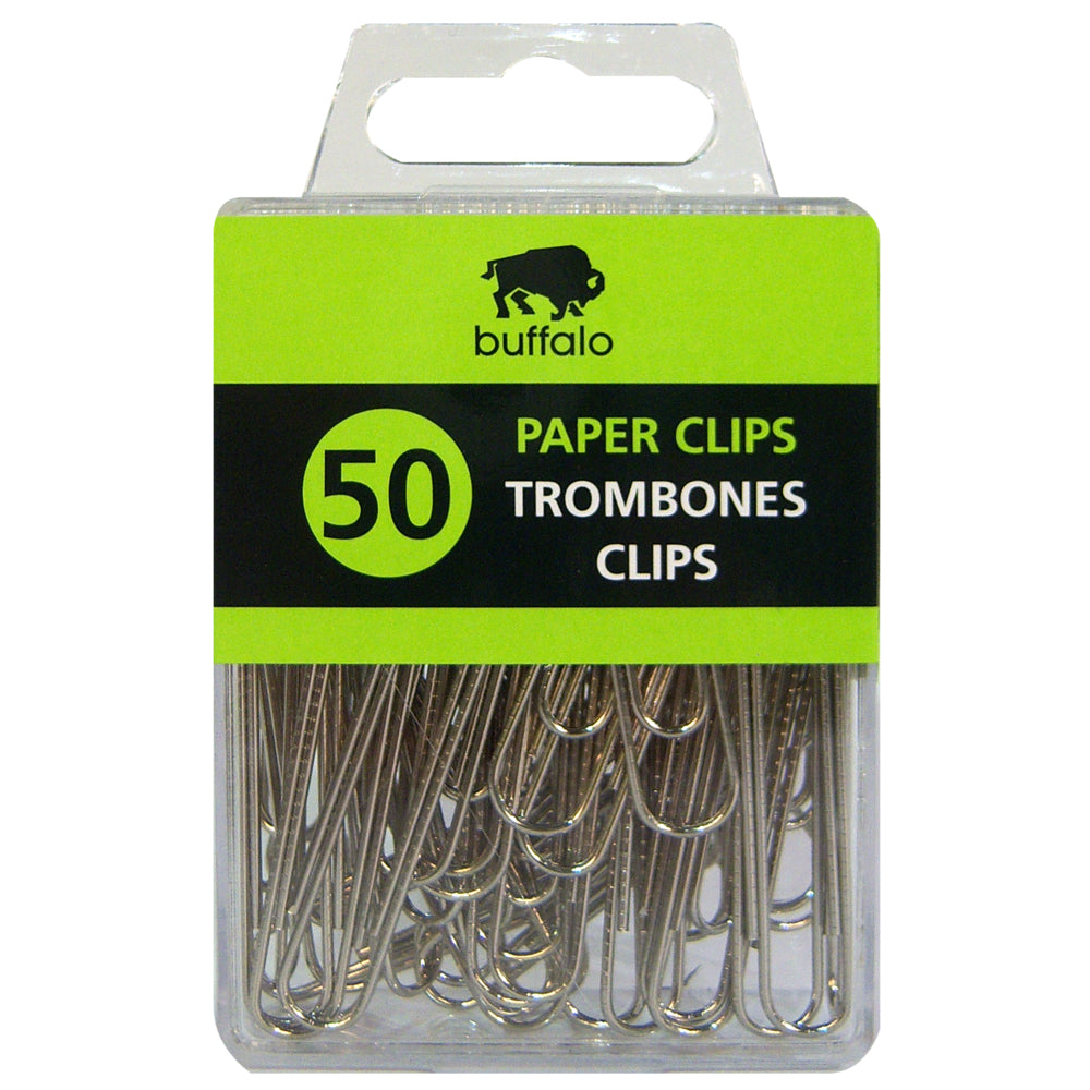 Buffalo 2"/ 50mm Metal Paper Clips - 50 Pack