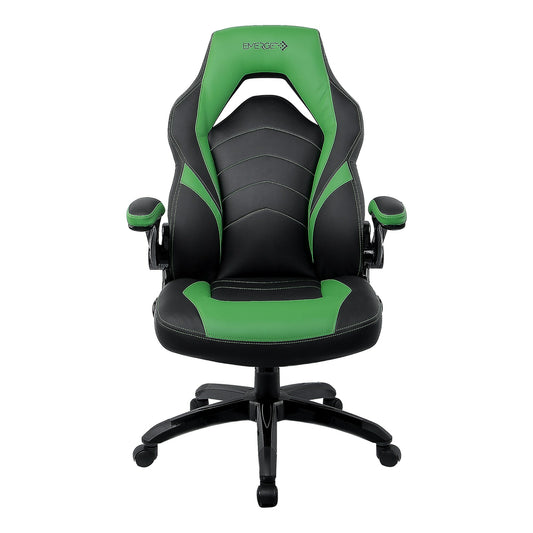 Staples Emerge Vortex Bonded Leather Gaming Chair, Black and Green