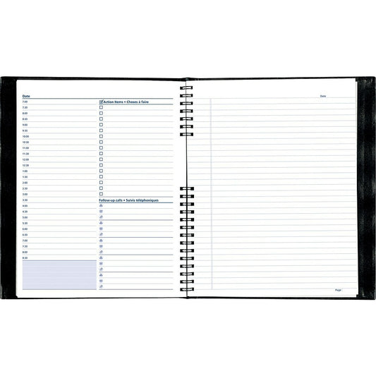 Agenda quotidien Blueline NotePro non daté, 11 po x 8 1/2 po, noir, bilingue