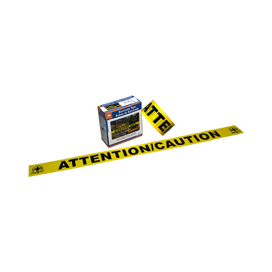 Wasip Barricade Tape - Yellow - "Attention/Caution" - 3" x 1000'