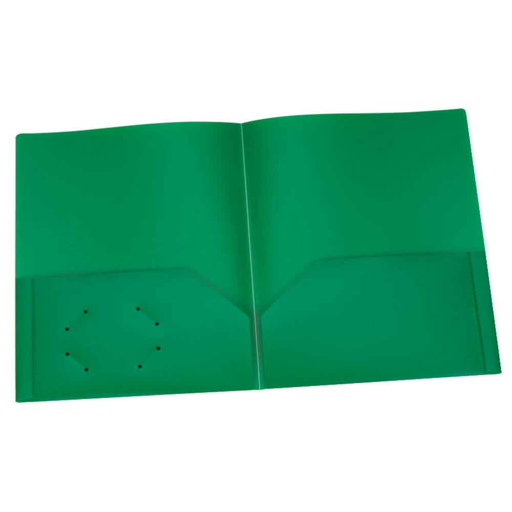 Chemises Oxford Poly à deux pochettes - Format lettre - Vert - Paquet de 25