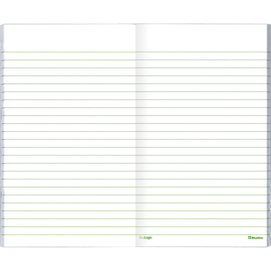 Carnet de notes Blueline noir à reliure parfaite, papier blanc, 16,5 x 10,2 cm, ligné, 100 pages (50 feuilles)