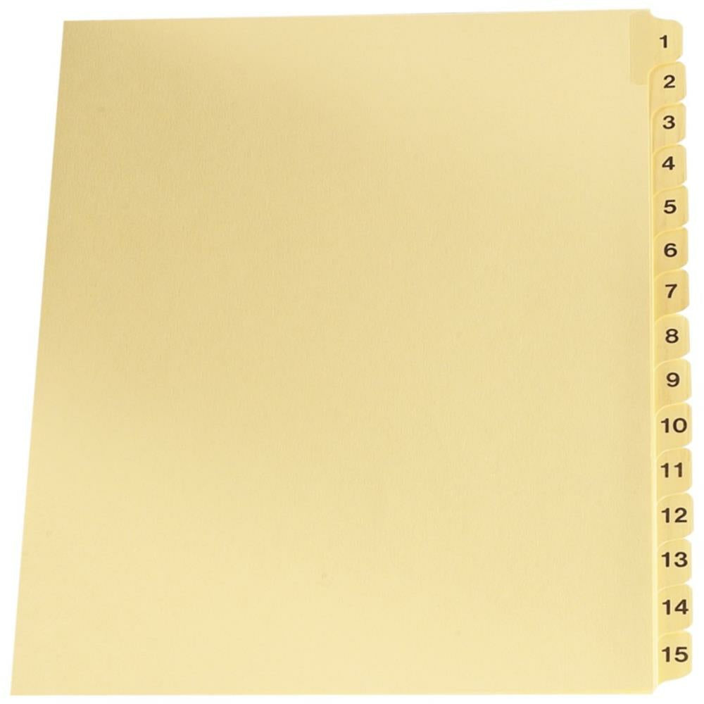 Index des pièces juridiques Buff 1 à 15, format lettre