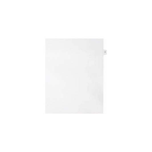 Onglets Sterling Alpha Singles, lettre C, blancs, format lettre, coupe 1/15e, paquet de 25