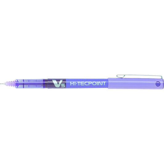 Stylos à bille roulante Pilot Hi-Tecpoint BXV5, pointe extra fine, 0,5 mm, violet