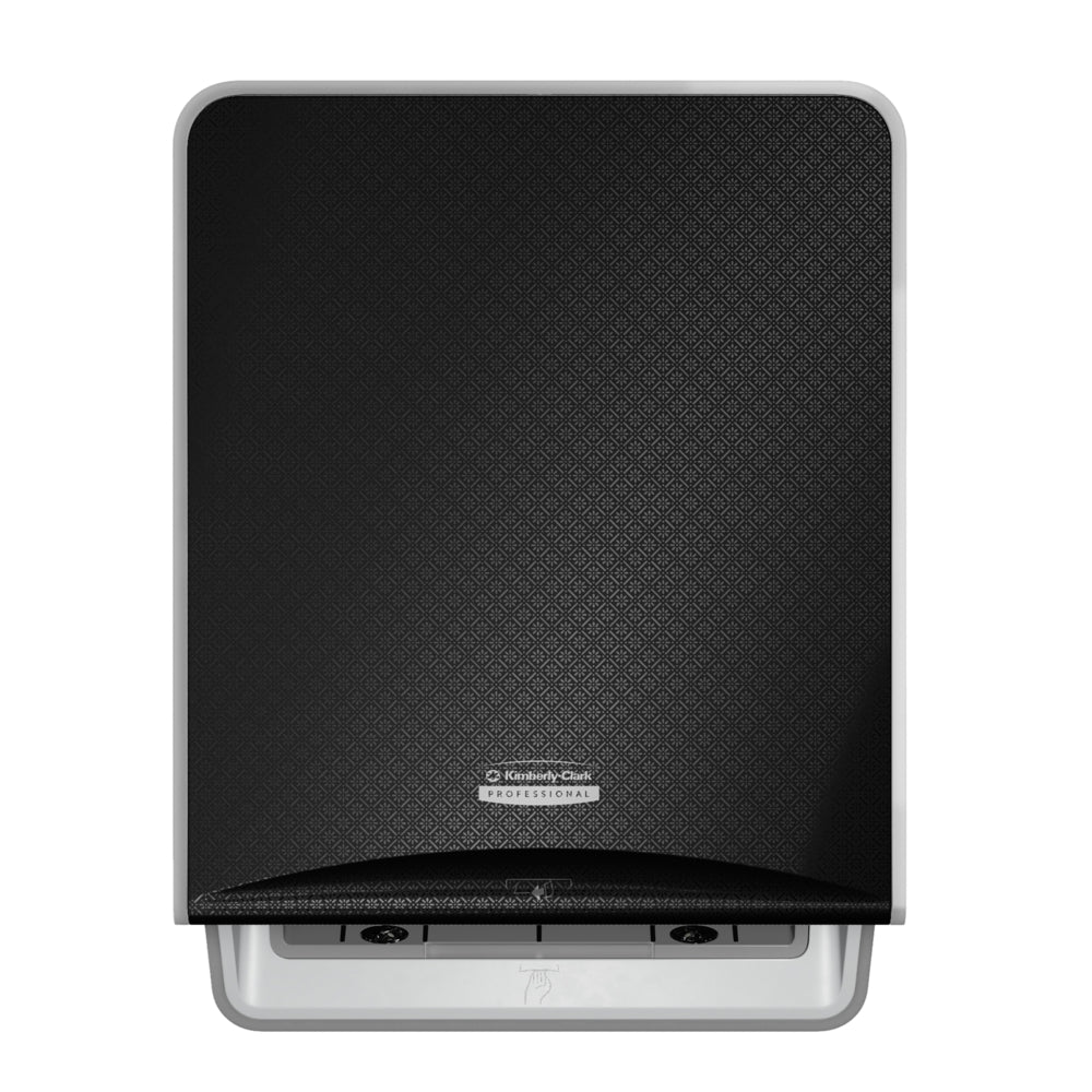 Distributeur automatique d'essuie-mains en rouleau Kimberly-Clark Professional ICON - 42,5 x 31,5 x 26,7 cm - avec façade en mosaïque noire