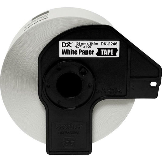 Brother DK-2246 Continuous Paper Tape - 4.07" x 100' - Black on White
