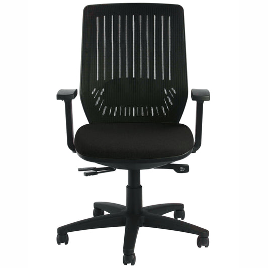 Nightingale Bless Mesh Back With Upholstered Seat Chair - Black