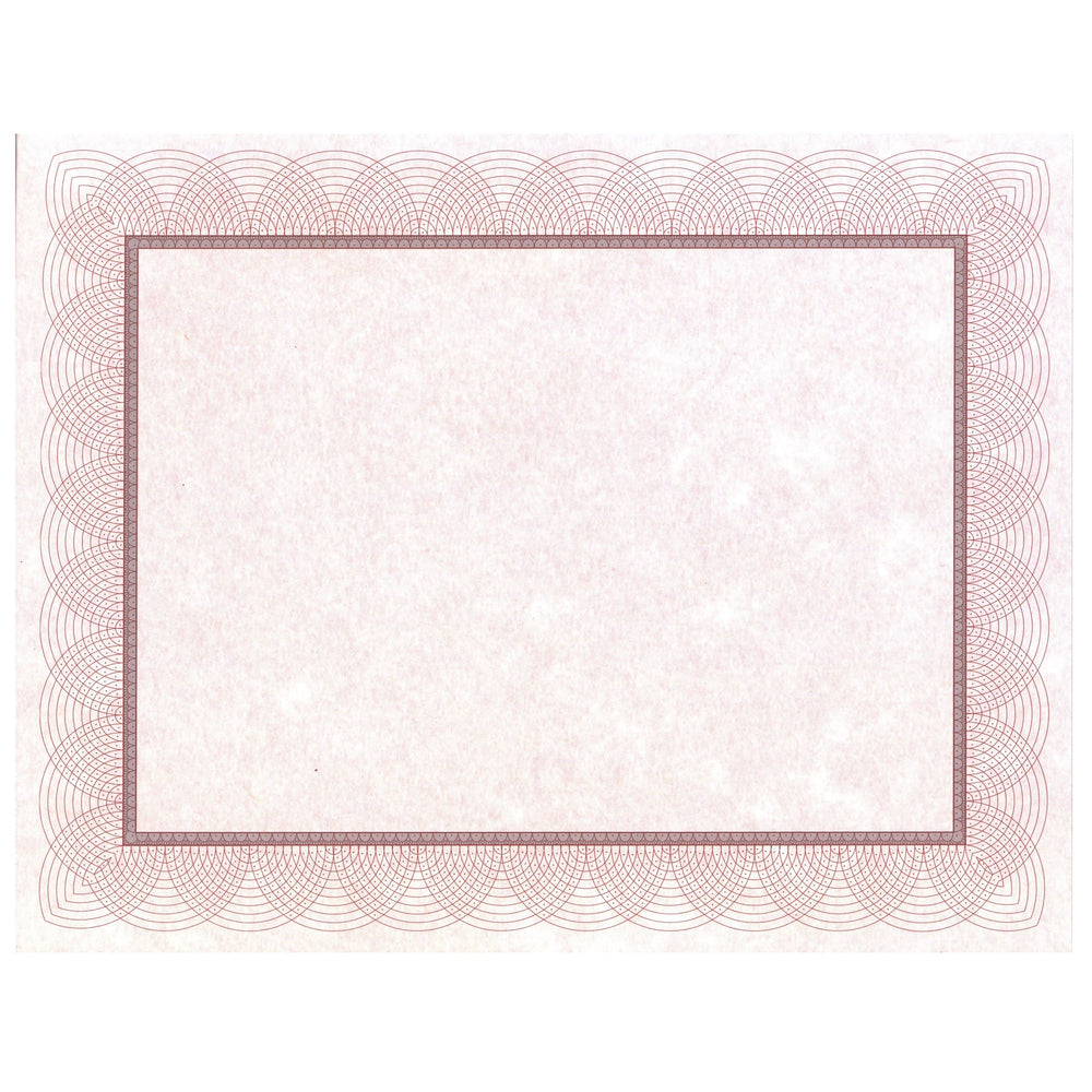 Certificats St. James Regent avec sceaux dorés imprimables - Format lettre - Papier bond 24 lb - 8 1/2" x 11" - Rouge - Paquet de 25