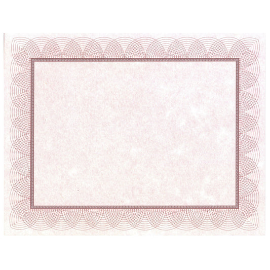 Certificats St. James Regent avec sceaux dorés imprimables - Format lettre - Papier bond 24 lb - 8 1/2" x 11" - Rouge - Paquet de 25