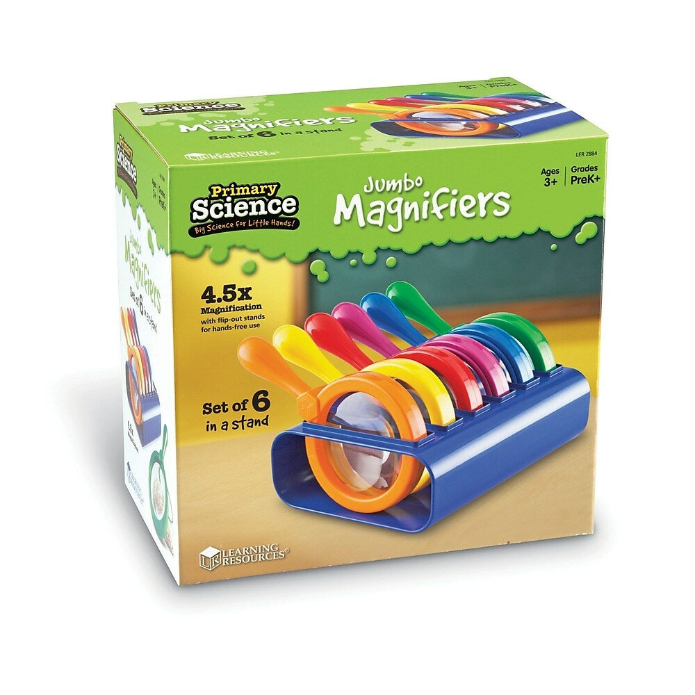 Loupes géantes Learning Resources Primary Science, 6 pièces, avec support, de la maternelle au CM1