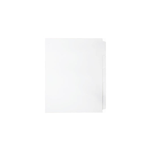 Onglets Sterling, vierges, blancs, format lettre, coupe 1/5, 5/jeu, 1/pqt