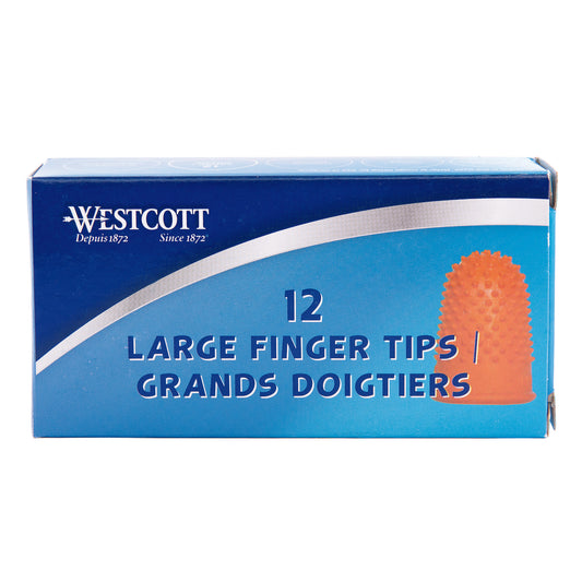 Gants Westcott robustes non ventilés pour le bout des doigts - Grand - Paquet de 12