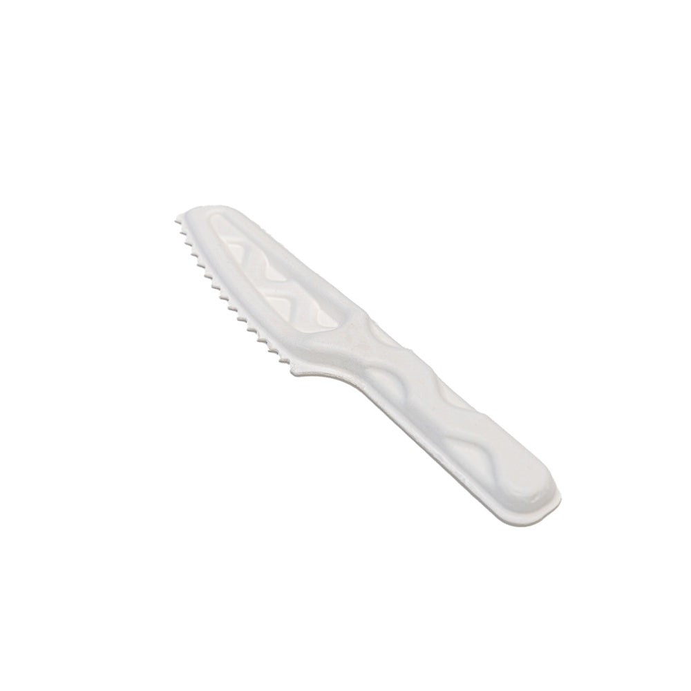 Couteau compostable en fibre de canne à sucre Eco-Packaging - 5,5" - Paquet de 1000