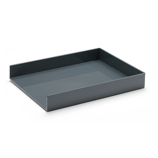 Poppin Single Letter Tray - Dark Grey