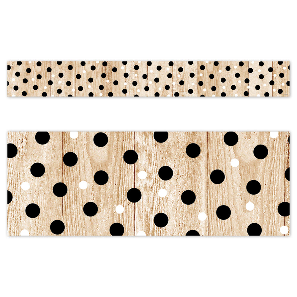 Bordure facile à pois sur bois de Creative Teaching Press