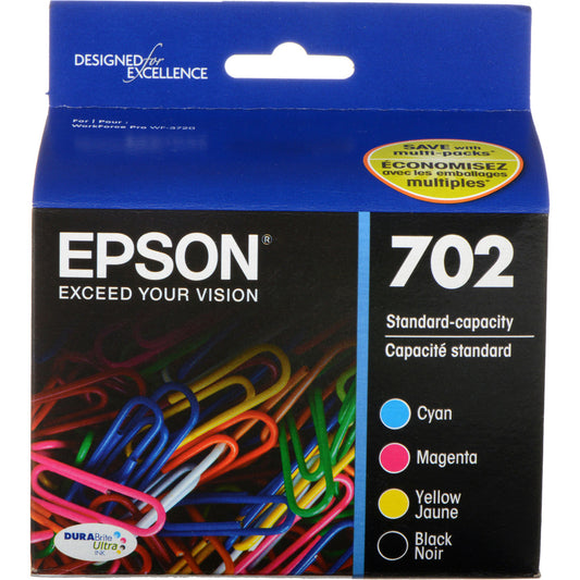 Epson T702 Ultra Ink - Standard Yield - Cyan/Magenta/Yellow/Black
