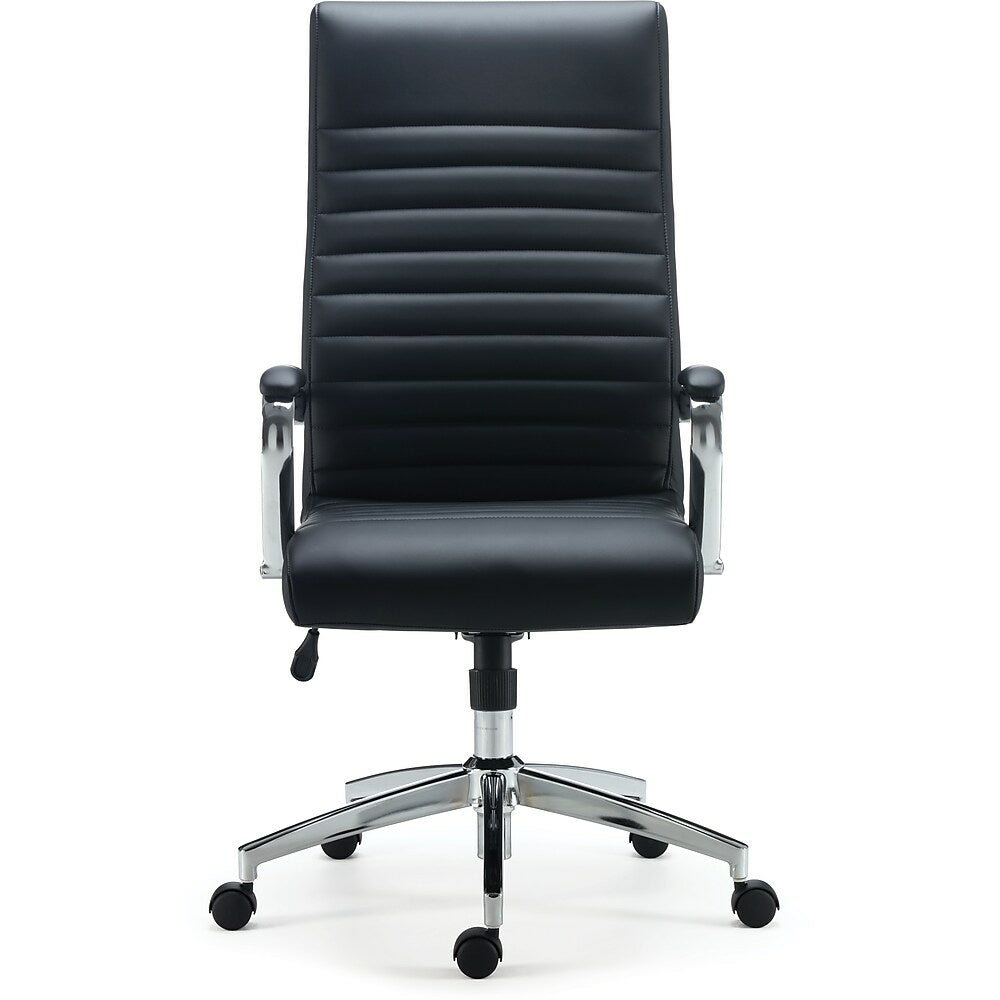 Chaise de direction Staples Bentura en cuir reconstitué - Noir
