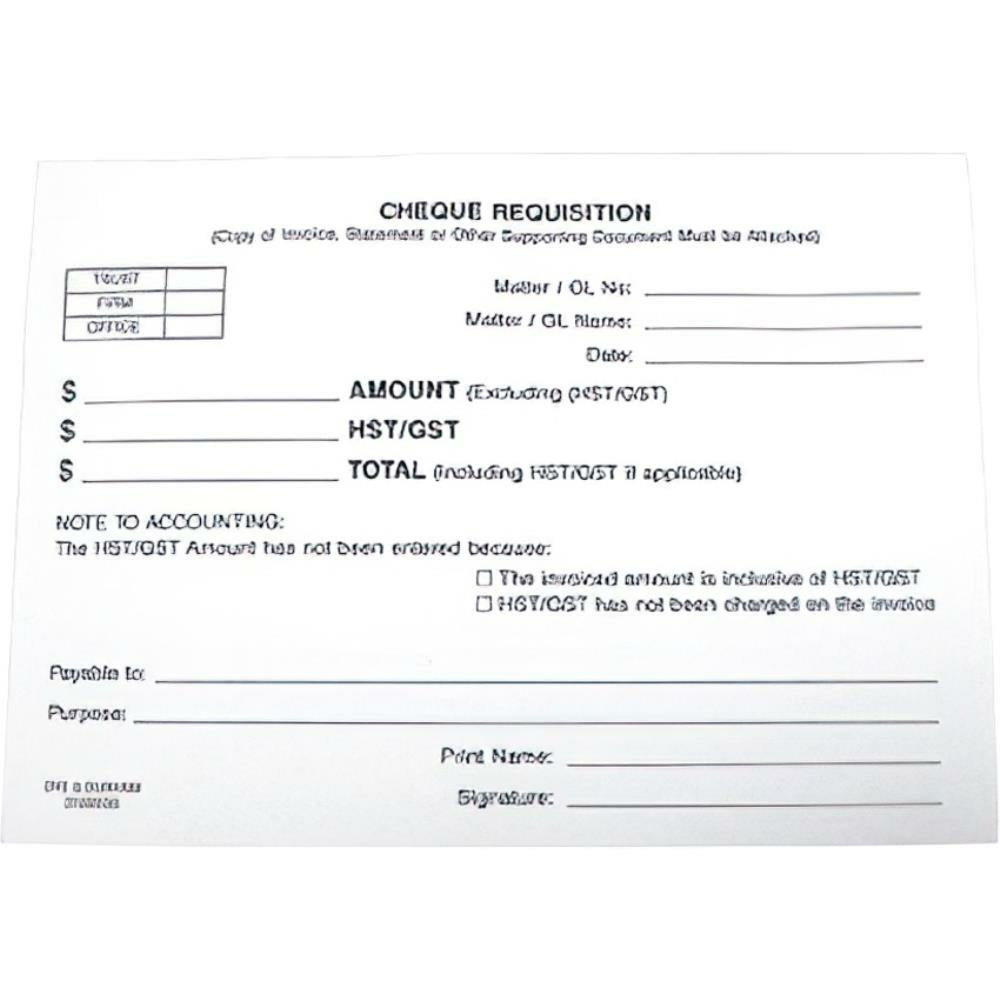 Supreme Lawyer's Cheque Requistition Pad