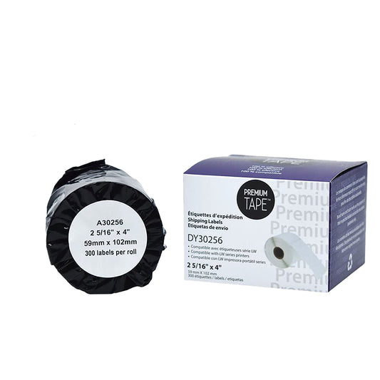 Nutone Premium Tape Shipping Labels - Compatible with Dymo 30256 - 2-5/16" x 4" - 300 Labels