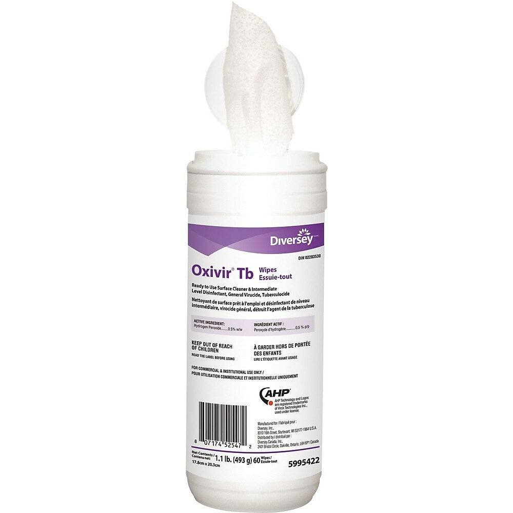 Lingettes désinfectantes Oxivir, 60 feuilles