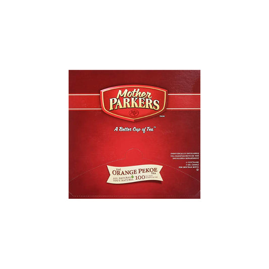 Sachets de thé Mother Parkers - Étiquetés et enveloppés - Orange Pekoe - Paquet de 500