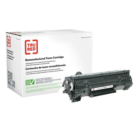 TRU RED CB436A HP 36A Remanufactured Toner Cartridge - Standard Yield - Black