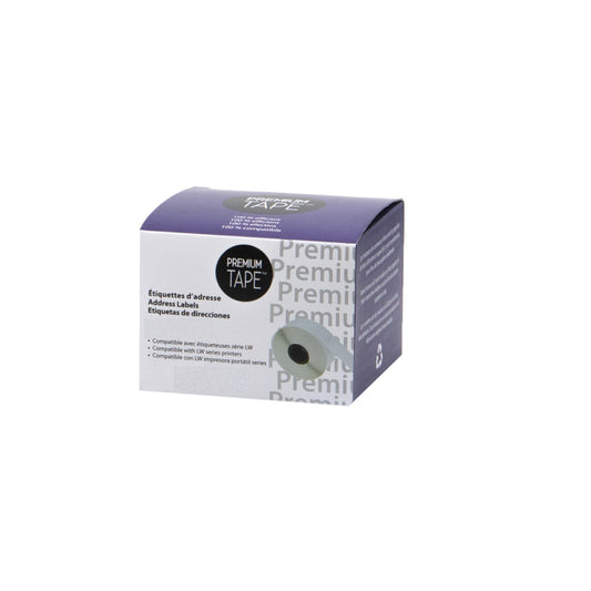 Premium Tape Label Tape - Compatible with Dymo 1926208 - 12mm - Black on White