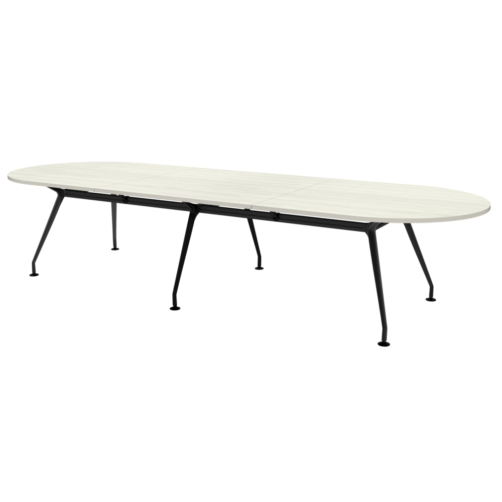 Table de conférence haut de gamme Heartwood HDL Innovations pour 10 personnes, style hippodrome, bois d'hiver noir