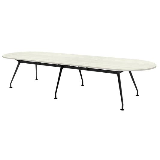 Heartwood HDL Innovations Upscale 10 Person Racetrack Boardoom Table - Winter Wood Black