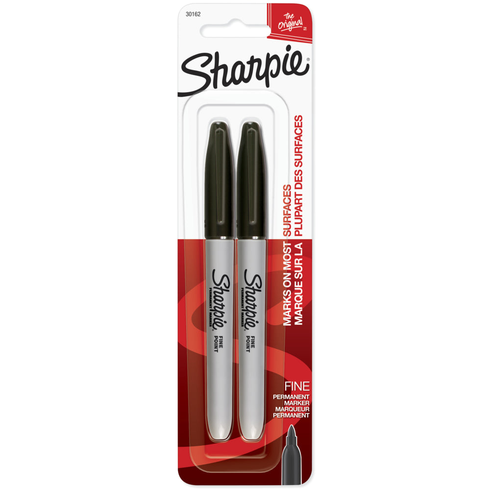 Marqueurs permanents Sharpie – Pointe fine – Noir – Lot de 2