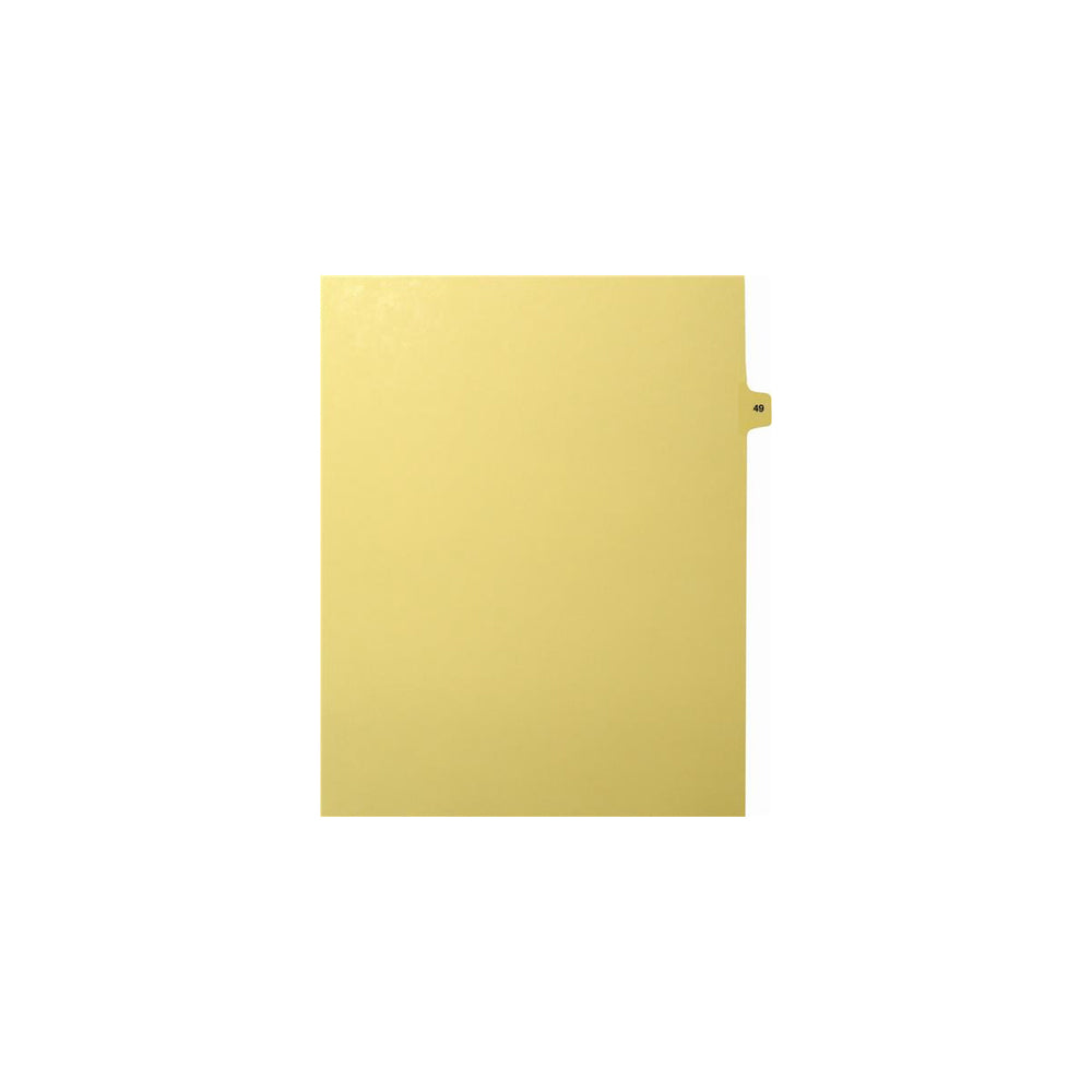 Onglets numériques Sterling Singles, n° 49, chamois, format lettre, coupe 1/15, paquet de 25