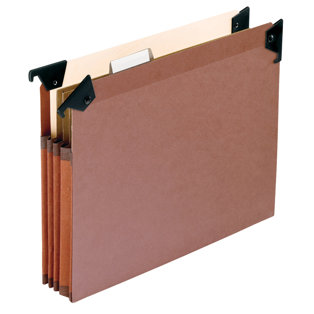 Pendaflex Expanding Hanging File with Swing Hooks, Three Dividers, Letter Size, 3 1/2" Expansion