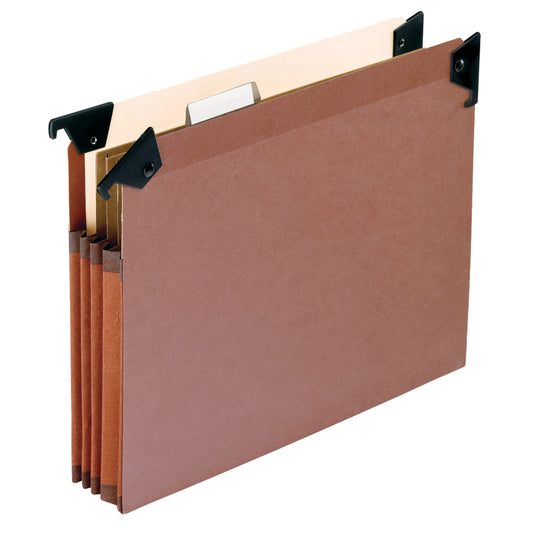 Pendaflex Expanding Hanging File with Swing Hooks, Three Dividers, Letter Size, 3 1/2" Expansion